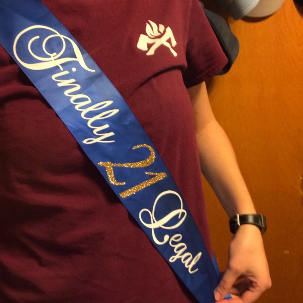 Finally Legal Birthday Sash